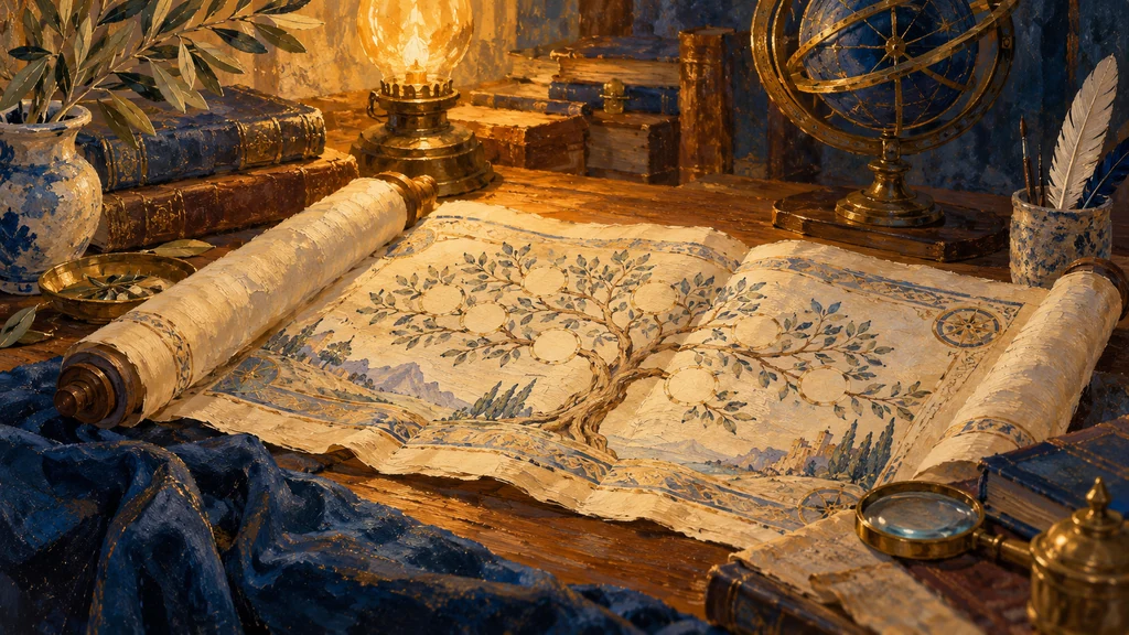 皇位継承の歴史を表した象徴的なイラスト